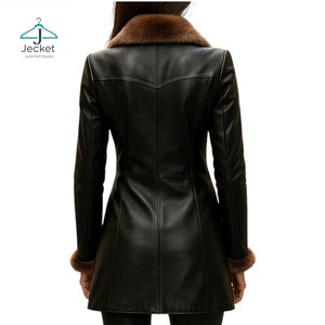 Abrigo de Piel de Cordero Hecho a Mano, Abrigo de Invierno de Piel Sintética para Mujer - Product Image 3