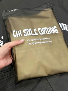 <span class=keywords><strong>Bolsas</strong></span> de Plástico con Cierre Deslizante, Impresión Personalizada, Color Negro Mate Esmerilado, Impermeables, para Ropa <span class=keywords><strong>Shein</strong></span> - Product Image 1