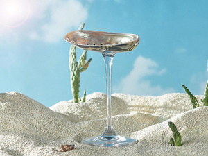 Copa de cóctel de concha marina de doble pared, hecha a mano, ecológica, sin plomo, copa de vino costera única, regalo de boda en la playa, copa de lujo - Product Image 4