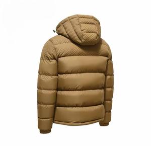 Chaqueta Acolchada con Capucha para Hombre, Invierno, Casual, Gruesa, Resistente al Viento, Cierre Frontal con Cremallera, Diseño a Cuadros, Largo Regular, Relleno de Poliéster - Product Image 2