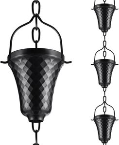 Chaîne de pluie décorative en fer forgé au design tendance pour balcon, drainage de l'eau de pluie et affichage extérieur rustique - Product Image 1