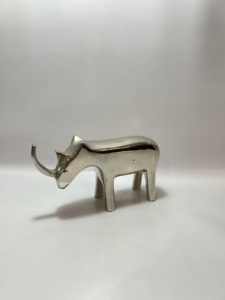 Figura de Conejo de Aluminio Dorado Texturizado, Estatua de Conejo de Metal, Adorno de Mesa de Pascua, Decoración Moderna para el Hogar, Oficina, Escritorio - Product Image 6