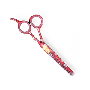 กรรไกรตัดผมบางพร้อมสกรูปรับได้6.6กระดาษเคลือบลายดอกไม้ทำจากกระดาษ - Product Image 3