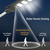 Vente Flash : Lampadaire Solaire Intégré 800W en Plastique ABS, Angle de Faisceau 100-180°, Lampe LED Étanche IP67, Lumière du Jour 6000K pour Usage Routier
