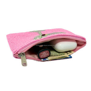 Bolso de Mano con Cierre y Bordado de Cuentas Hecho a Mano, Diseño Personalizado de Bebida de Cóctel, Suave, Duradero, Gran Capacidad, Ligero y Ecológico - Product Image 3
