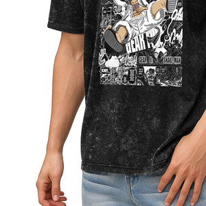 Camisetas Personalizadas con Estampado DTG, 100% Algodón Tejido, Estilo Vintage, Holgadas, Desgastadas, Hip Hop, Lisas, de Alta Calidad, Lavado Ácido, 220 GSM - Product Image 6