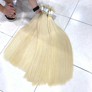 Bulk Hair Blonde Color Large Stock Top Quality Virgin Hair 100% Indian <b>Cheap</b> 100% Human Hair <b>Extensions</b> Raw Unprocessed - Product Image 6