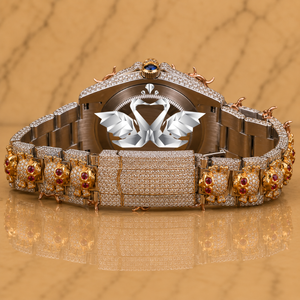 Luxury Jewelry Style Moissanite Diamond Watch Men Stainless Steel Bracelet Watch - Product Image 4
