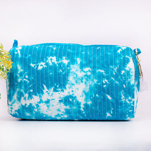 Handblock Cotton Makeup <b>Bags</b> For Storage <b>Travel</b> Toiletry Customized Cosmetic Organizer Pouch Sustainable Waterproof Reusable Set - Product Image 3