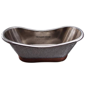 Bañera de Cobre Hecha a Mano, Estilo Moderno, Forma Única, Textura Martillada, Acabado Envejecido, para Hotel o Uso Doméstico - Product Image 3