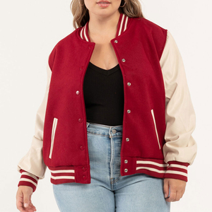 Nouvelle veste varsity respirante pour femme, très tendance, personnalisable avec logo brodé, veste varsity unie pour femme. - Product Image 1
