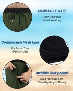 Bañadores de compresión 2 en 1 para hombre, pantalones cortos de playa de secado rápido con bolsillos - Product Image 5