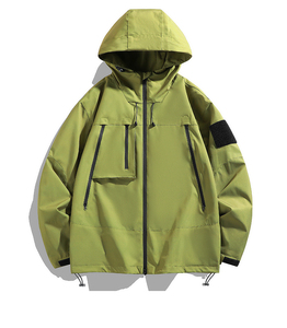 Unisex Half <b>Zip</b> <b>Hooded</b> Windproof Oversized Jacket Solid Color Casual Streetwear 100% Polyester Winter Wear - Product Image 1