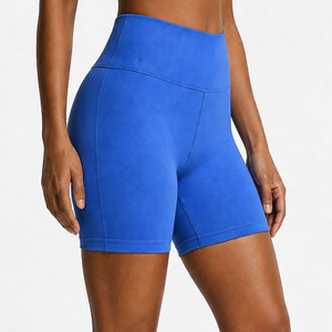 Shorts de Ciclismo de Cintura Alta con Costuras, Elásticos, Transpirables, a Prueba de Sentadillas, con Cintura Elástica y Efecto Scrunch Trasero, Fabricación Personalizada OEM al por Mayor - Product Image 3