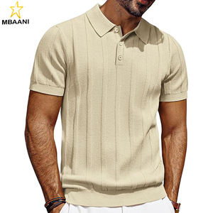 Camisas Polo para Hombre, Manga Corta, Tejido Texturizado, Cuello Acanalado, Estilo Casual para Golf - Product Image 1