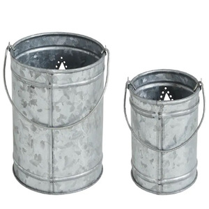 New Design Metal Votives Handmade Votive Round Votive <b>Candle</b> Holders Votive <b>Candle</b> Holder Star Cutout Galvanized Set of 2 - Product Image 2