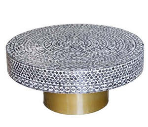 Mesa de centro de nácar de lujo moderna, artesanías naturales elegantes para el hogar, comedor, dormitorio, uso artesanal de Modern Luxury - Product Image 2
