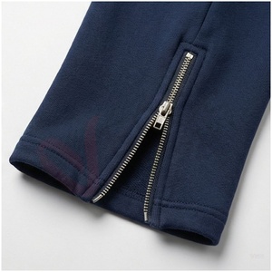 Ensemble de survêtement bleu marine pour homme, à capuche, manches longues, couleur unie, coupe décontractée, vêtements d'automne, respirant, 100% coton - Product Image 6