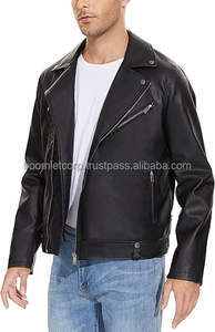 Veste de moto motard pour hommes de haute qualité en cuir véritable Service de logo personnalisable étanche à l'eau et au vent - Product Image 3
