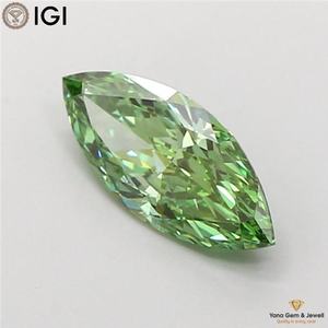 CVD Lab Grown Diamond 3.00 CARAT With IGI Certificate MARQUISE CUT VS1 Clarity Fancy Vivid <b>Green</b> Color for Designer Jewelry - Product Image 5
