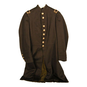 Manteau à franges américain répliqué avec boutons en laiton, manteau à franges américain répliqué en laine fait main - Product Image 1