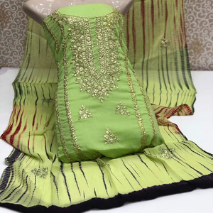 Salwar Kameez traditionnel pour femmes, de qualité supérieure, avec broderies et dupatta coloré, pour tenue décontractée et fêtes/mariages - Product Image 3