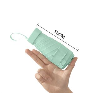 Parapluie manuel de voyage compact et coloré à 6 plis, moderne et droit, avec protection solaire et pluie UPF 50+ - Product Image 2