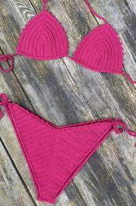 Maillot de bain en tricot, ensemble bikini au crochet, 100% coton - Product Image 2