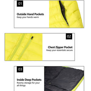 Veste matelassée pour homme avec logo personnalisé sur le devant, imperméable, pour usage extérieur, vente en gros - Product Image 5