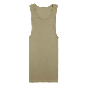 Men's Spandex/Cotton Gym Tank Tops Breathable Knitted Sleeveless V-neck T Shirts Custom Plain Design <b>Dropped</b> Style HIGH - Product Image 5