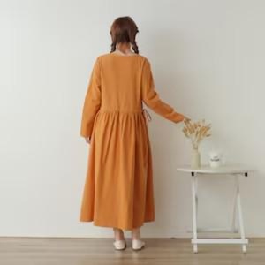 Soft Washed 100% Cotton Midi <b>Dress</b> Women Short Sleeve Slim Fit Custom Made Everyday Outfit - Product Image 3