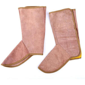 Cubrebotas de Soldadura de Cuero Vacuno con Logotipo Personalizado, Resistentes al Fuego, Excelente Protección para los Pies, Calzado de Seguridad para Soldador - Product Image 1