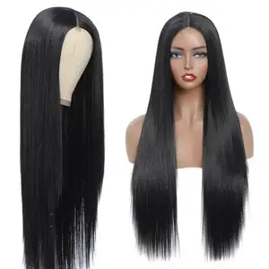 Peluca recta de hueso de Color negro Natural de llegada caliente encaje Full HD 40 "cabello crudo humano vietnamita de alta calidad