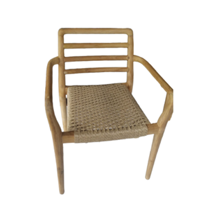 Chaises de salle à manger réglables et convertibles en teck massif avec un design européen moderne pour hôtel, terrasse, usage domestique - Qualité supérieure - Product Image 1