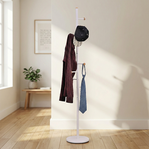 Porte-manteau multifonctionnel moderne en métal chromé pour salon, meuble de rangement polyvalent - Product Image 2