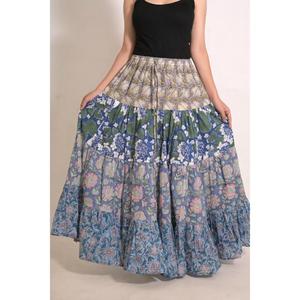 Handmade Cotton Patchwork <b>Skirt</b> Boho <b>Gypsy</b> Maxi <b>Skirt</b> Inspired Festival Wear Clothing - Product Image 1