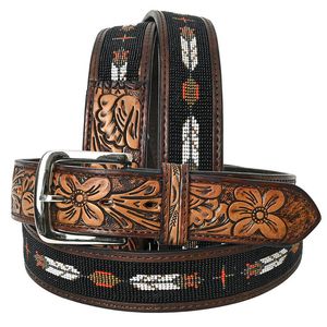 Premium <b>Vintage</b> Alloy Pin Buckle <b>Belt</b> Classic Geometric Patterns Handcrafted Western Cowboy Style Durable Eco-Friendly Finish - Product Image 2