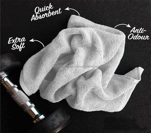 Toallas de baño blancas de algodón de 400 GSM de secado rápido, suaves y antibacterianas para hospitales, centros de salud y clínicas. - Product Image 4