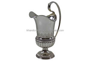 Pichet en métal plaqué argent britannique royal moderne bord de perle luxe unique servant des boissons pour les fêtes décoratives économique - Product Image 6