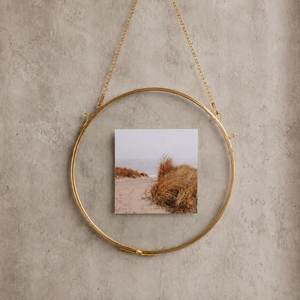 Cadre photo suspendu en verre et métal de forme hexagonale pour la décoration murale, avec 2 côtés en verre, cadre photo décoratif personnalisé - Product Image 6