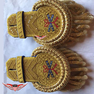 KEW - Epaulettes de Hombro Bordadas en Oro, Estilo Napoleónico Francés, Lujosas, para Uniformes y Prendas Ceremoniales - Product Image 4
