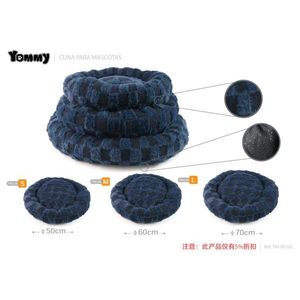 ที่นอนสัตว์เลี้ยงทรงกลมสีน้ำเงินเข้ม ยี่ห้อ Yommy สำหรับสุนัขและแมว ขนาด S M L - Product Image 1