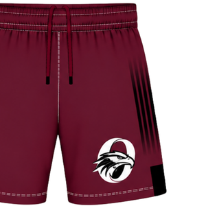 Maroon Black <b>White</b> Rugby <b>Shorts</b> Team Uniform Breathable Lightweight Custom Training Sportswear Athletic Performance <b>Shorts</b> - Product Image 3