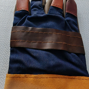 Vantrex Heat Resistant Leather Work Gloves ANSI Cut Level 1 Breathable Cotton <b>Safety</b> - Product Image 5