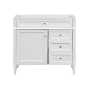 Mobile Bagno Moderno da 36 Pollici Senza Piano, Struttura in Legno Massello con 2 Cassetti a Ribalta e 2 Cassetti Standard - Product Image 4