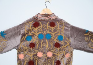 Velvet Knitted Embroidered Cotton Lined <b>Jacket</b> <b>Women</b> Boho Floral Suzani Design Ethnic Handmade Coat Winter/<b>Spring</b>/Summer - Product Image 2