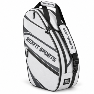 Bolsa de deporte personalizada para raquetas con correa acolchada para el hombro, compartimento principal grande, bolsillos con cremallera, duradera, para entrenamiento en equipo y transporte de equipo. - Product Image 1