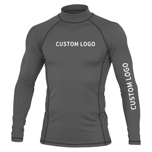 เสื้อแรชการ์ดและเสื้อท่อนบนคุณภาพสูงสำหรับทุกเพศ พิมพ์ลายได้ตามต้องการ ระบายอากาศได้ดี UPF50 ผลิตจากผ้าโพลีเอสเตอร์/ไนลอน 220 กรัม ผสมสแปนเด็กซ์ - Product Image 2