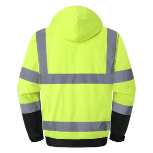 Veste de travail réfléchissante à capuche de haute qualité pour l'hiver, avec logo LED lumineux sur le devant, imperméable - Product Image 2