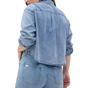 Camisa Vaquera para Mujer, Tela Vaquera Cómoda, Algodón Personalizable al por Mayor - Product Image 5